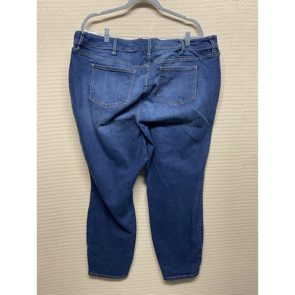 TORRID WOMEN'S MID-RISE SKINNY JEANS VINTAGE STRETCH BLUE Size 24 Button Fly - Picture 3 of 8